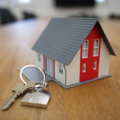 Toy house with keys